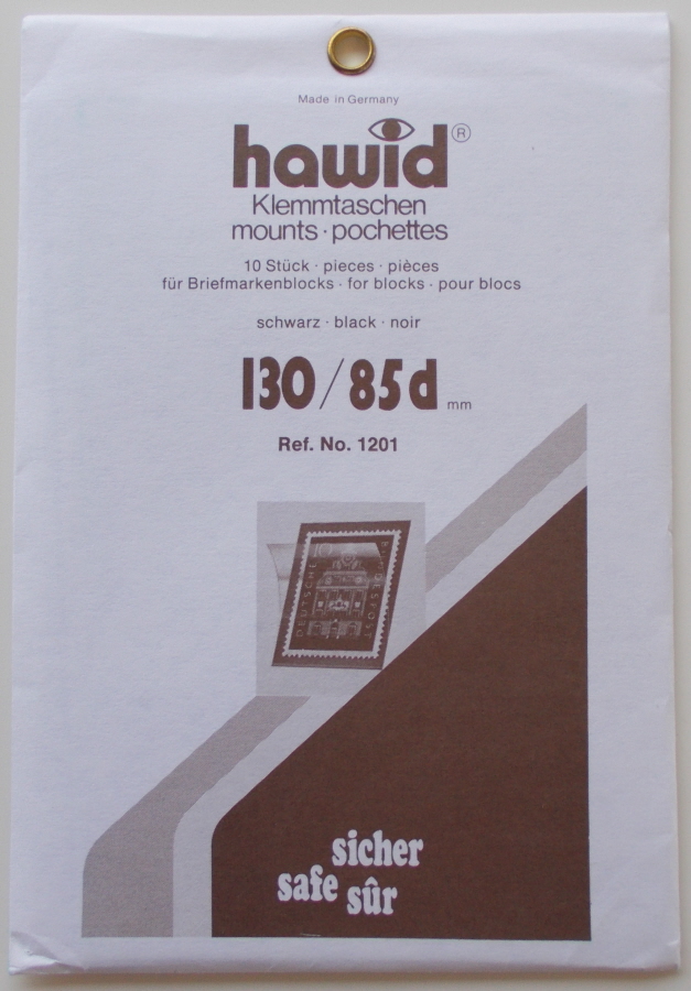 (image for) Hawid Stamp Mounts - Black 130mm x 85mm Blocks